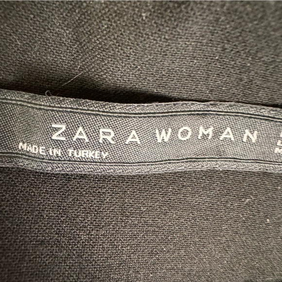 ZARA Woman Black Thick Wrap Mini Skirt Size Small Neutral - Picture 5 of 7